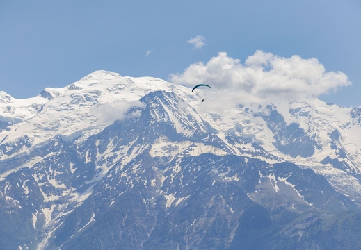 Plaine Joux vue Mont Blanc