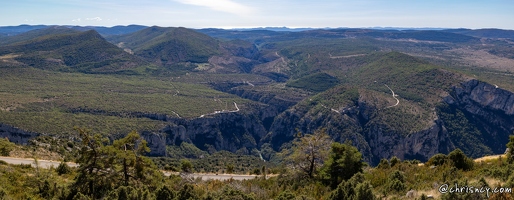 20230923-041 8549-Gorges du Verdon pres du Belvedere du Tilleul Le Canyon de l'Artuby Pano